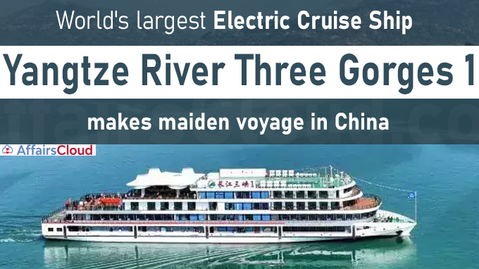 World's largest electric cruise ship' makes maiden voyage in China