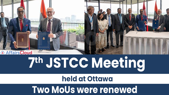 7th JSTCC meeting held at Ottawa Two MoUs were renewed