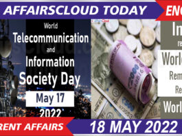 Current Affairs 18 May 2022 English