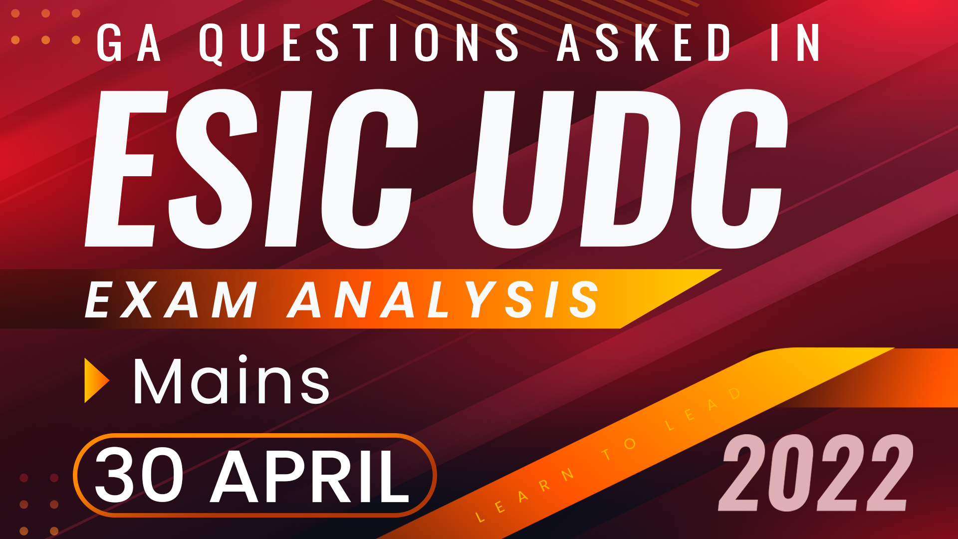 GA Questions asked in ESIC UDC Mains Exam 2022 – 30th April