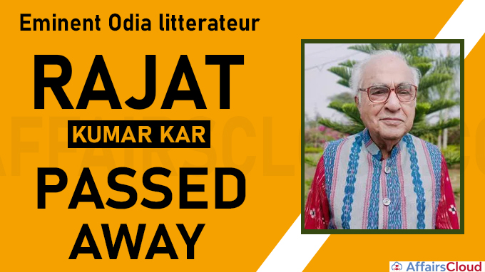 Eminent Odia litterateur Rajat Kumar Kar dies at age 88