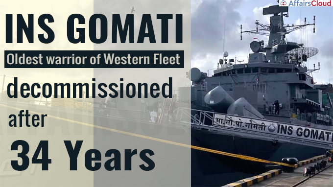 INS Gomati, oldest warrior of Western Fleet, decommissioned after 34 years