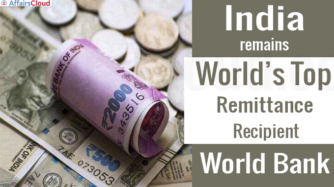 India remains world’s top remittance recipient