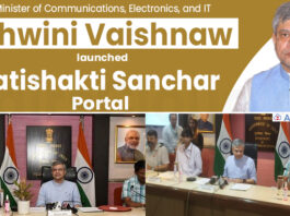 Minister of Communications, Electronics, and IT Ashwini Vaishnaw launched Gatishakti Sanchar Portal