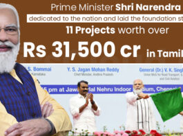 PM dedicates to the nation and lays foundation stone of 11 projects worth over Rs 31,500 crore