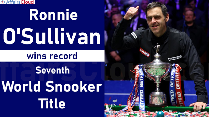 Ronnie O'Sullivan wins record seventh World Snooker title