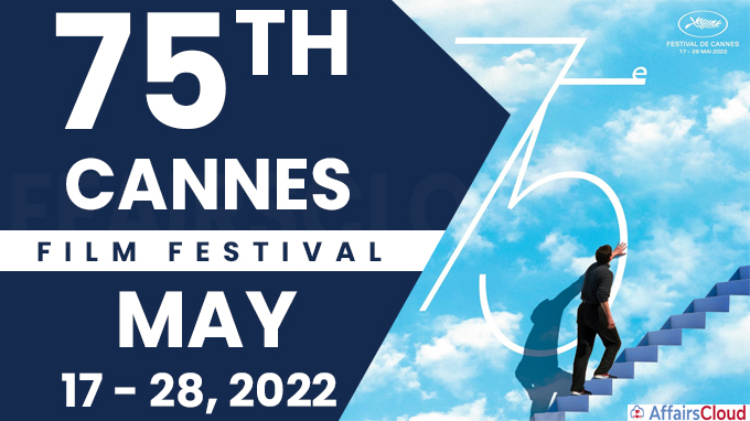 75th Cannes film Festival held from May 17 - 28, 2022