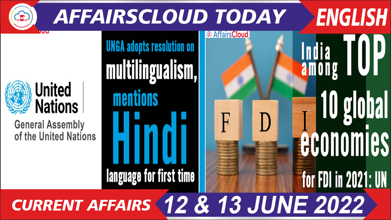 Current Affairs 10 June 2022