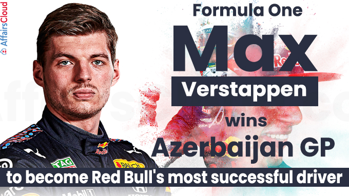 Formula One Max Verstappen wins Azerbaijan GP