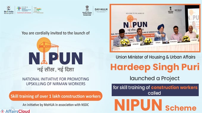 Govt launches NIPUN scheme to upskill construction workers