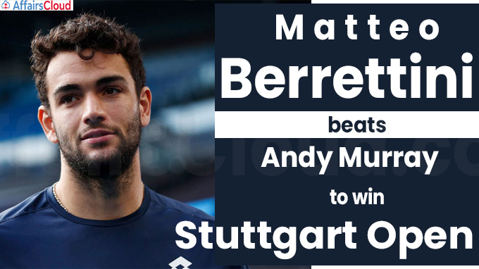 Matteo Berrettini beats Andy Murray to win Stuttgart Open
