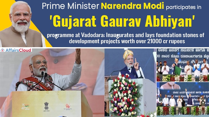 PM Modi participates in 'Gujarat Gaurav Abhiyan' programme
