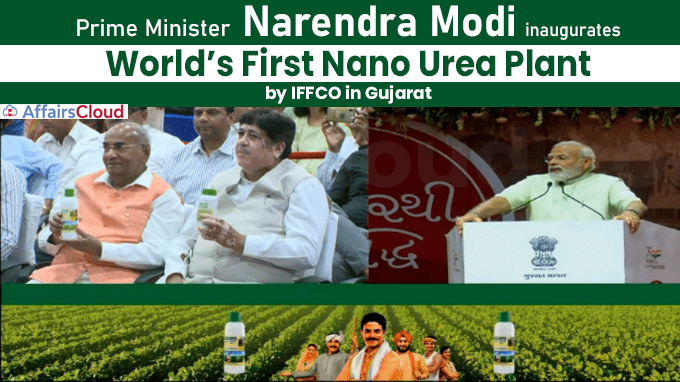 PM Narendra Modi inaugurates world’s first Nano Urea plant