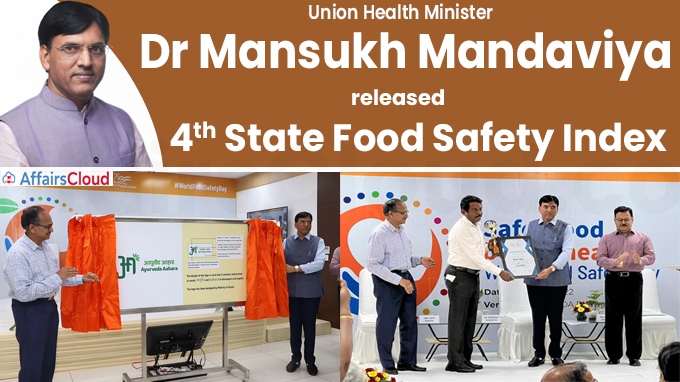 Union Health Minister Dr Mansukh Mandaviya releases 4th State Food Safety Index