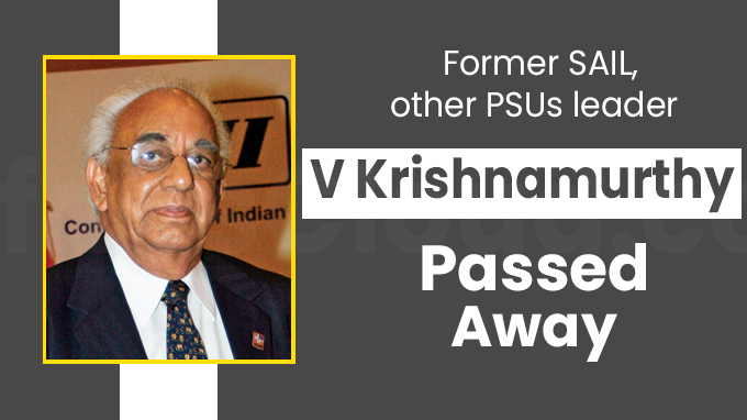 former sail, other psus leader v krishnamurthy passes away at 97