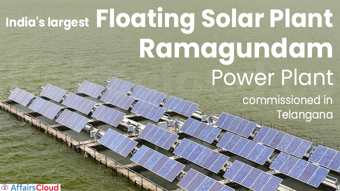 India's largest floating solar plant commissioned in Telangana