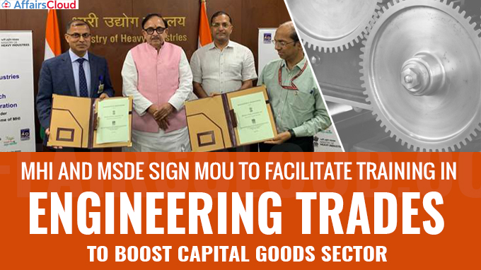 MHI and MSDE sign MoU to facilitate training in engineering trades