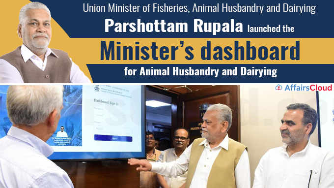 Minister’s Dashboard for schemes of the Department of Animal Husbandry & Dairying launched