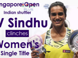 Singapore Open Indian shuttler PV Sindhu clinches Women's Single title