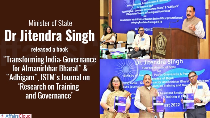 Dr Jitendra Singh releases a book Transforming India