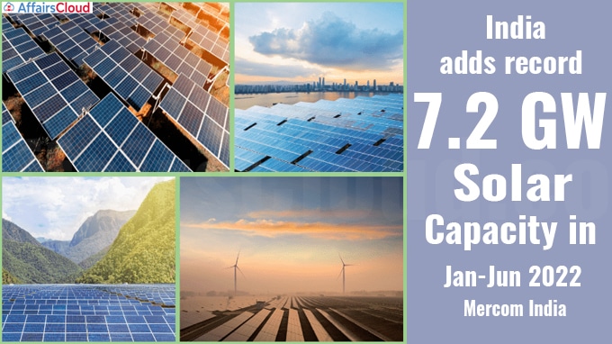 India adds record 7.2 GW solar capacity