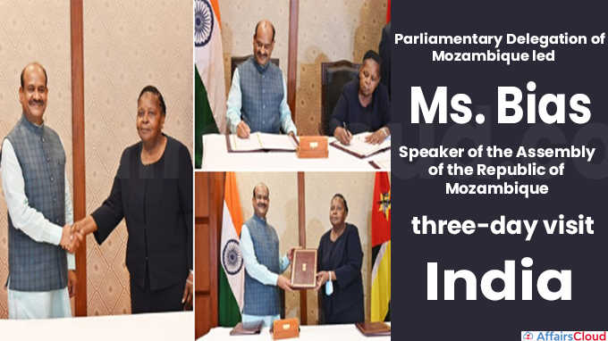 Parliamentary Delegation of Mozambique led by Ms. Bias is on a three-day visit to India