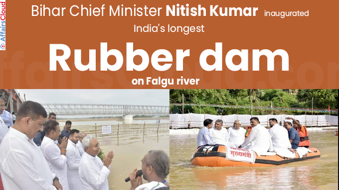 Bihar CM inaugurates India's longest rubber dam on Falgu river