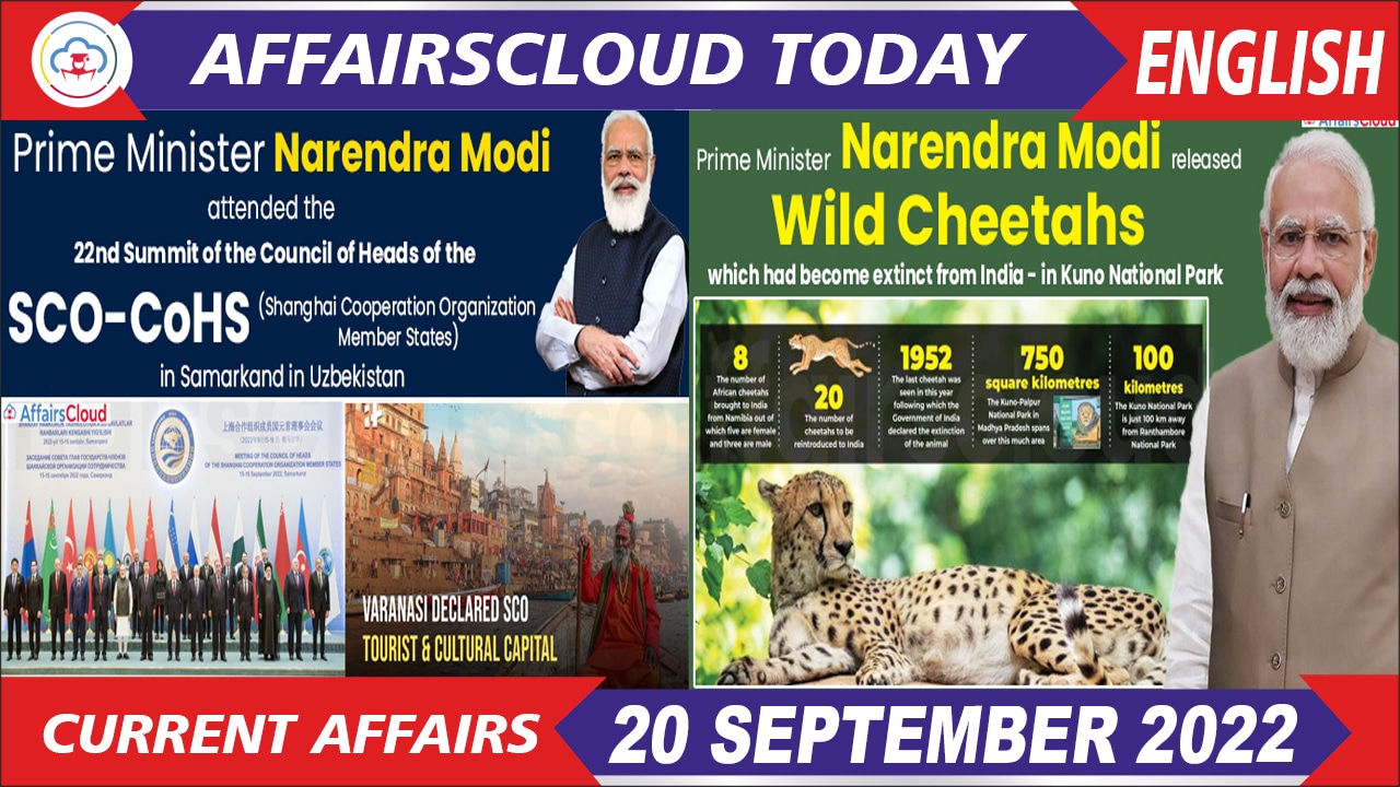 Current Affairs 20 September 2022 English