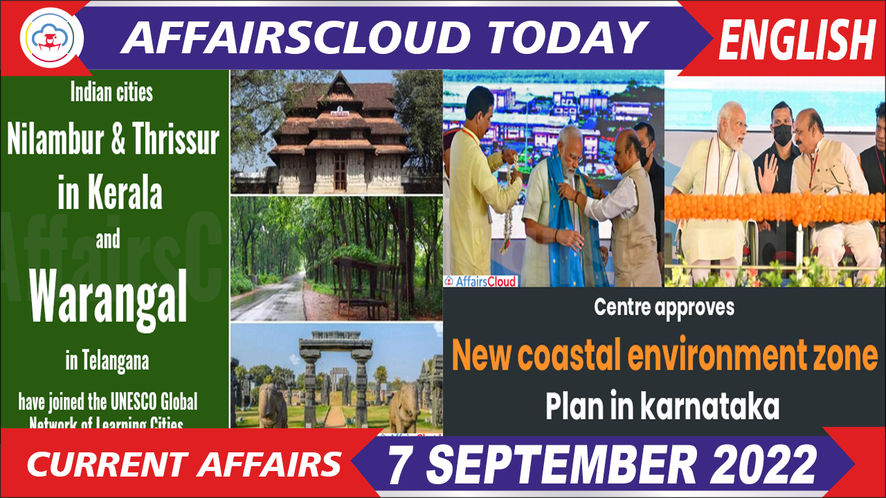 Current Affairs 7 September 2022 English