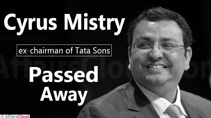 Cyrus Mistry, ex-chairman of Tata Sons, dies in road accident