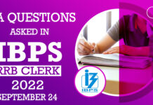 GA Questions asked in IBPS RRB CLERK Mains Exam 2022 – September 24 IBPS RRB EXAM ANALYSIS