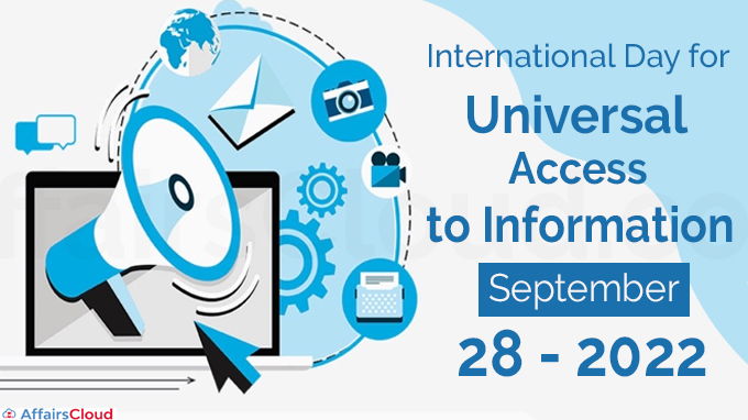 International Day for Universal Access to Information - September 28 2022