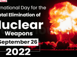 International Day for the Total Elimination of Nuclear Weapons - September 26 2022