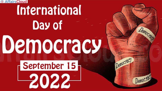 International Day of Democracy - September 15 2022
