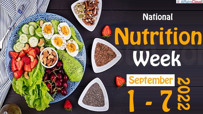 National Nutrition Week - September 1 to 7 2022