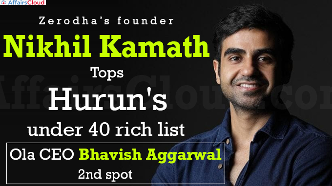 Nikhil Kamath tops Hurun's under 40 rich list, Ola CEO in 2nd spot