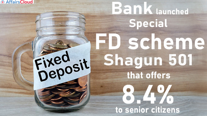 Bank launches special FD scheme Shagun 501 that offers 8.4% to senior citizens