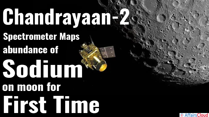 Chandrayaan-2 spectrometer maps abundance of sodium on moon for first time