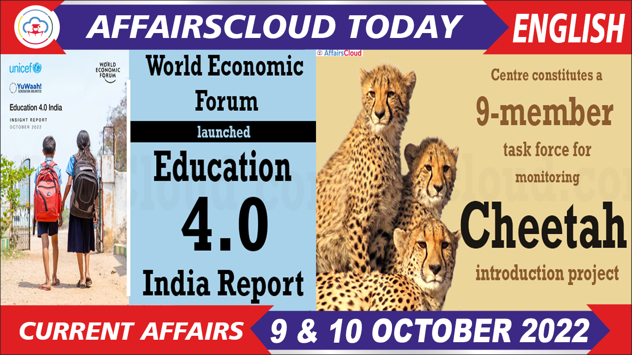 Current Affairs 9 & 10 October 2022 English