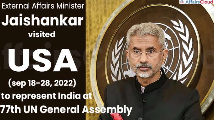 External Affairs Minister Jaishankar visited USA