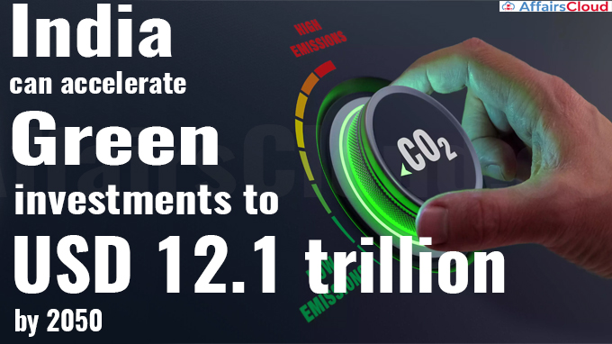 India can accelerate green investments to USD 12.1 trillion by 2050