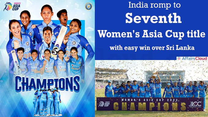 India romp to seventh Women's Asia Cup title
