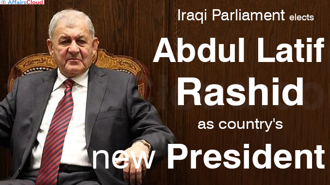 Iraqi Parliament elects Abdul Latif Rashid as country's new President