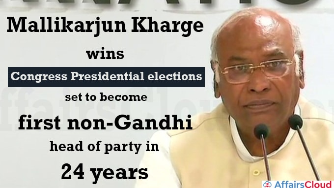 Mallikarjun Kharge wins Congress Presidential elections