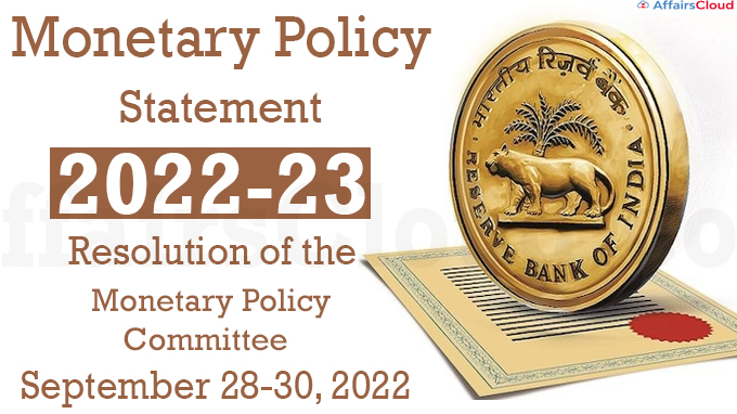 Monetary Policy Statement, 2022-23 Resolution