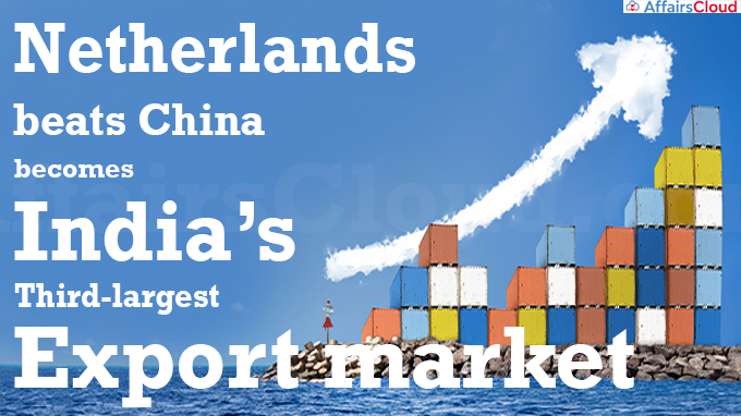 Netherlands beats China, becomes India’s third-largest export market