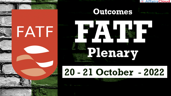 Outcomes FATF Plenary, 20-21 October 2022