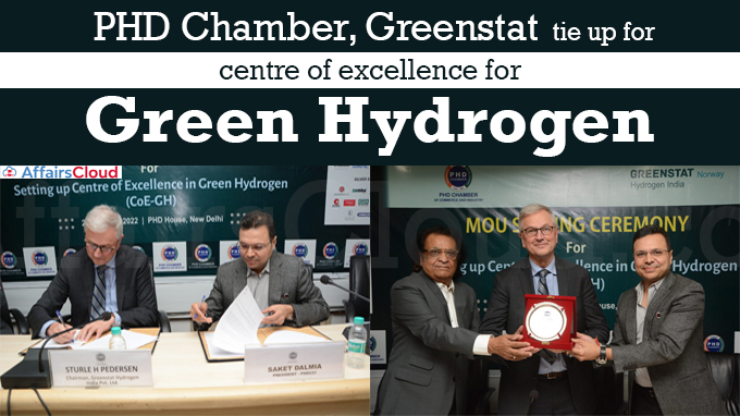 PHD Chamber, Greenstat tie up for centre of excellence for green hydrogen