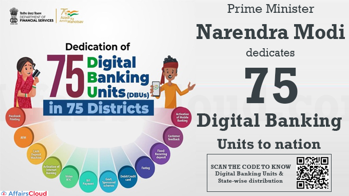 PM Modi dedicates 75 Digital Banking Units to nation