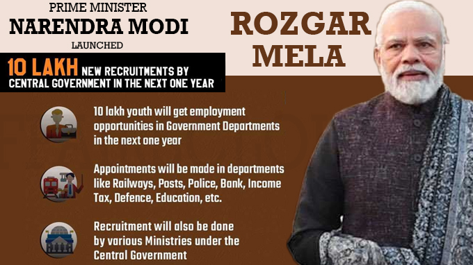 Prime Minister launches the first phase of “Rozgar Mela”
